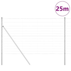 Clôture 1.4x25 m en acier galvanisé 