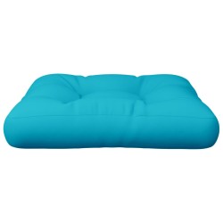 Coussin de palette turquoise 60x60x12 cm tissu 