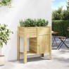 Bac de jardin surélevé avec rangement, 85 x 46 x 96 cm, en bois traité de pin. 