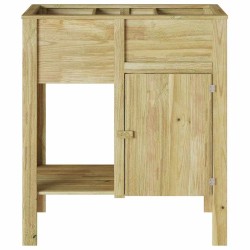 Bac de jardin surélevé avec rangement, 85 x 46 x 96 cm, en bois traité de pin. 