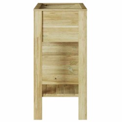 Bac de jardin surélevé avec rangement, 85 x 46 x 96 cm, en bois traité de pin. 