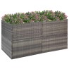 Jardinière Gris 157x80x80 cm Résine tressée 