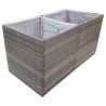 Jardinière Gris 157x80x80 cm Résine tressée 