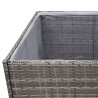 Jardinière Gris 157x80x80 cm Résine tressée 