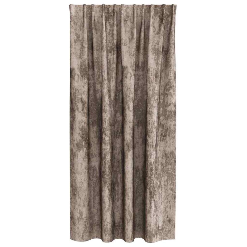 Ensemble de 2 rideaux en velours avec œillets cappuccino, 175 x 140 cm 