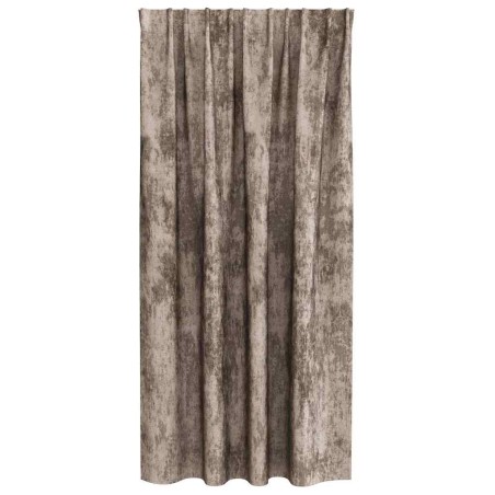 Ensemble de 2 rideaux en velours avec œillets cappuccino, 175 x 140 cm 