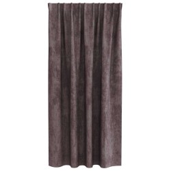Rideaux en velours 2 pièces avec œillets marron 175x140 cm 