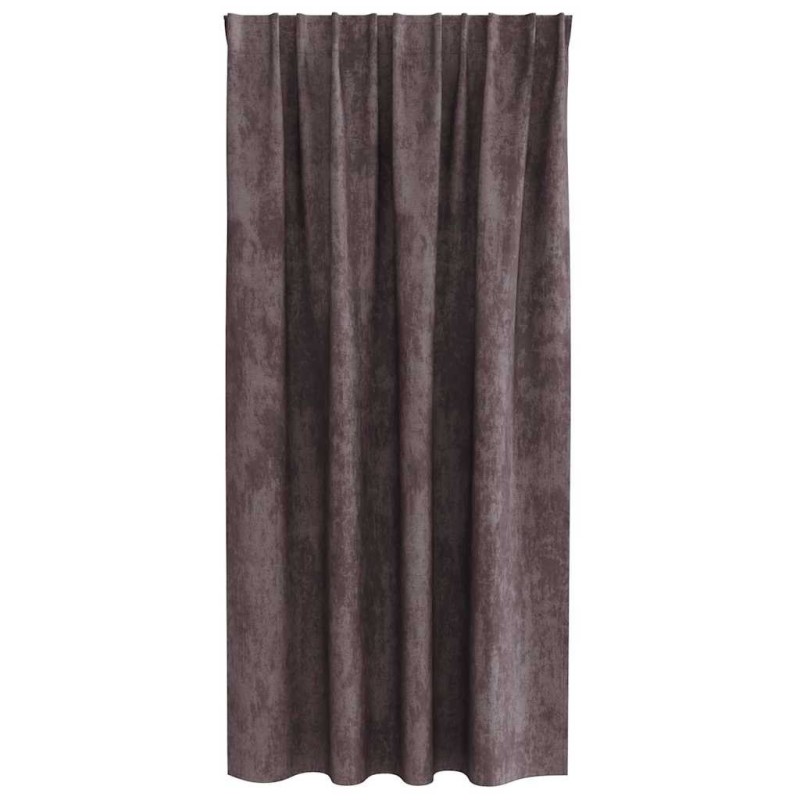 Rideaux en velours 2 pièces avec œillets marron 175x140 cm 