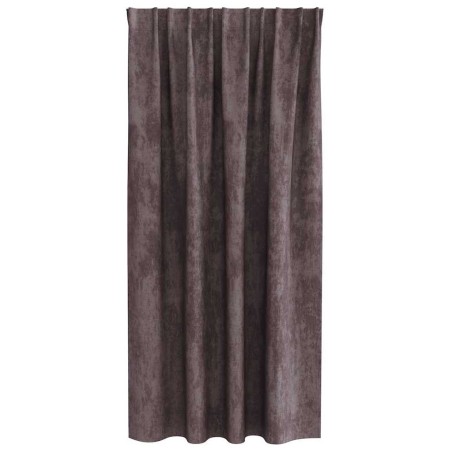 Rideaux en velours 2 pièces avec œillets marron 175x140 cm 