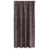 Rideaux en velours 2 pièces avec œillets marron 175x140 cm 