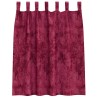 Ensemble de 2 rideaux en velours avec œillets rouge vin, 140 x 140 cm 