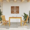 Table à manger de jardin 110x55x75 cm bois massif d'acacia 