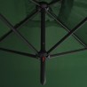 Parasol de jardin double avec mât en acier Vert 600x300 cm 