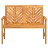 Banc de jardin 109 cm bois massif d'acacia 