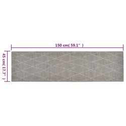 Tapis de cuisine lavable impression losange 45x150 cm velours 