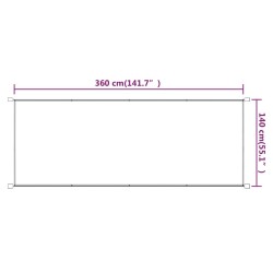 Auvent vertical Taupe 140x360 cm Tissu oxford 