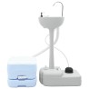 Toilettes de camping et stand de lavage des mains portables en bleu et blanc 