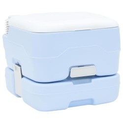 Toilettes de camping et stand de lavage des mains portables en bleu et blanc 