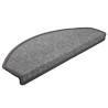Tapis d'escalier 30 pcs gris foncé 65x24x4 cm 