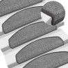 Tapis d'escalier 30 pcs gris foncé 65x24x4 cm 