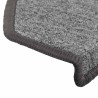 Tapis d'escalier 30 pcs gris foncé 65x24x4 cm 