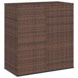 Boîte à coussins de jardin Résine tressée 100x49x103,5cm Marron 