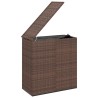 Boîte à coussins de jardin Résine tressée 100x49x103,5cm Marron 