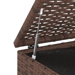 Boîte à coussins de jardin Résine tressée 100x49x103,5cm Marron 