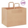 Sacs en papier 50 pcs avec poignées marron 32x22x24 cm 