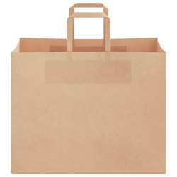 Sacs en papier 50 pcs avec poignées marron 32x22x24 cm 