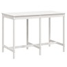 Table de jardin blanc 159,5x82,5x110 cm bois massif de pin 