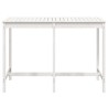 Table de jardin blanc 159,5x82,5x110 cm bois massif de pin 