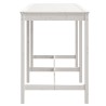 Table de jardin blanc 159,5x82,5x110 cm bois massif de pin 