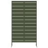 Écran de confidentialité vert olive 100x50x180 cm en acier 