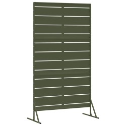 Écran de confidentialité vert olive 100x50x180 cm en acier 