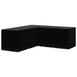 Housse de salon de jardin Forme de L 12 œillets 250x250x90 cm 