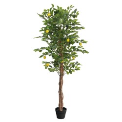 Citronnier artificiel avec 3 troncs vert 180 cm PP 