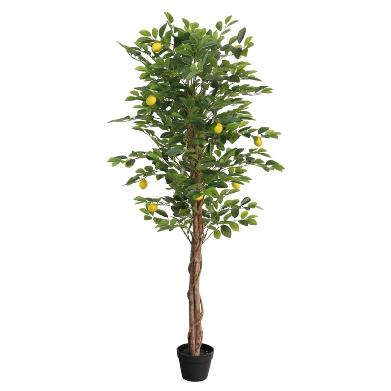 Citronnier artificiel avec 3 troncs vert 180 cm PP 