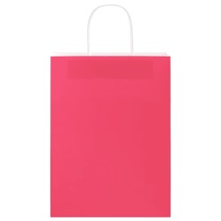 Sacs en papier 50 pcs avec poignées rose 26x12x35 cm 