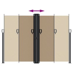 Auvent latéral rétractable taupe 180x600 cm 
