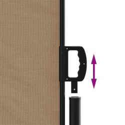Auvent latéral rétractable taupe 180x600 cm 