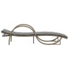 Chaise longue avec coussin beige 60x199x42 cm résine tressée 