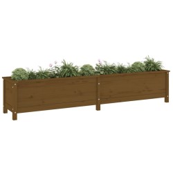 Lit surélevé de jardin brun miel 199,5x40x39 cm bois pin massif 