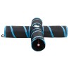 Tunnel pour chats à 4 voies Noir et bleu 132 cm Polyester 