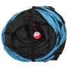 Tunnel pour chats à 4 voies Noir et bleu 132 cm Polyester 