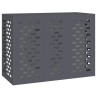 Couvercle de climatiseur anthracite 110x50x80 cm en acier 