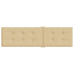 Coussin de chaise longue beige mélangé (75+105) x 50 x 4 cm tissu 