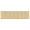 Coussin de chaise longue beige mélangé (75+105) x 50 x 4 cm tissu 