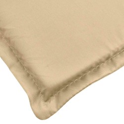 Coussin de chaise longue beige mélangé (75+105) x 50 x 4 cm tissu 
