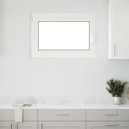 Fenêtre de sous-sol« RISOR » 90 x 70 cm oscillo-battante DIN gauche blanche 